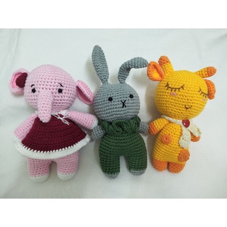 Combo 3 Gấu len handmade xinh xắn