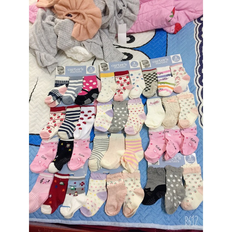 Set 3 tất Carter’s siêu xinh cho bé trai gái (3m-2y)