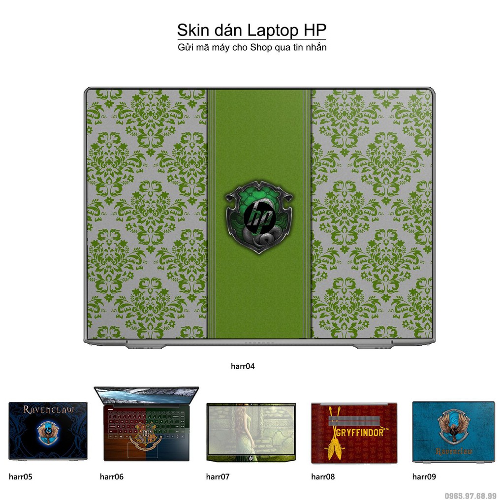 Skin dán Laptop HP in hình Harry Potter (inbox mã máy cho Shop)
