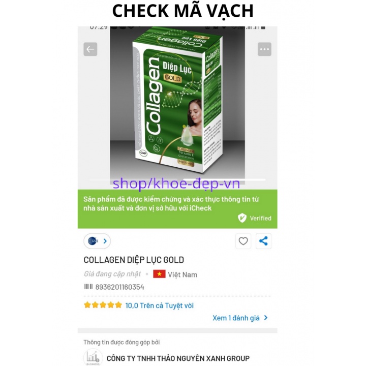 Viên uống collagen diệp lục đẹp da chống lão hóa , giảm nám tàn nhang hộp 30 viên | BigBuy360 - bigbuy360.vn