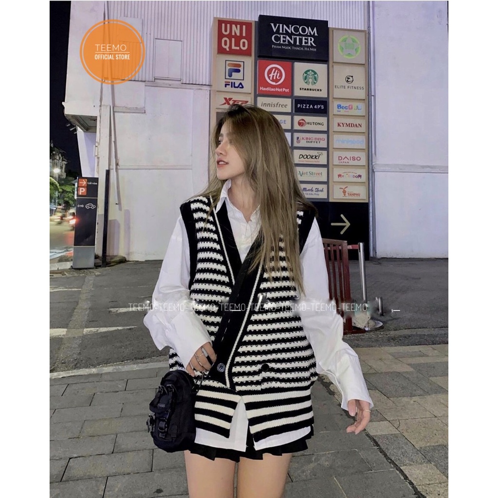 Áo ghile len chéo vạt 2 cúc,áo nữ cực xinh xắn style học sinh trẻ trung 2110A01 (Có sẵn/ảnh thật) | BigBuy360 - bigbuy360.vn