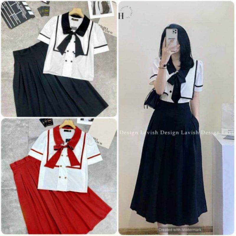 Set chân váy kèm áo