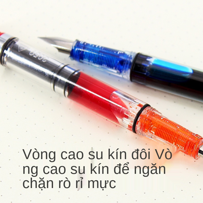 > Đầu bút xấu máy trong suốt, xoay thùng, hút mực, mực màu, pít-tông mờ, nội địa dành cho học sinh luyện thư pháp <