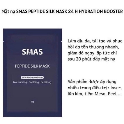 Mặt Nạ Dưỡng Ẩm SMAS Peptide Silk Mask 24H Hydration Boost Giúp Phục Hồi Cấp Ẩm Làm Dịu Da Nhật Bản 25GR - Wincy Mart