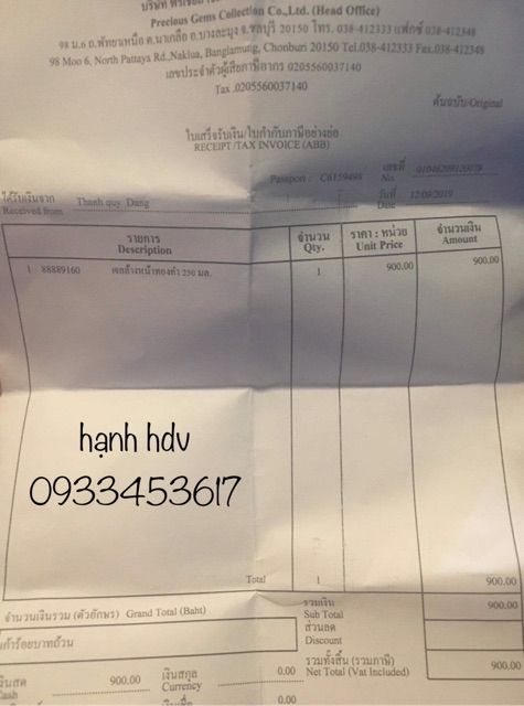 Sữa rữa mặt bụi vàng Saitip Thái Lan