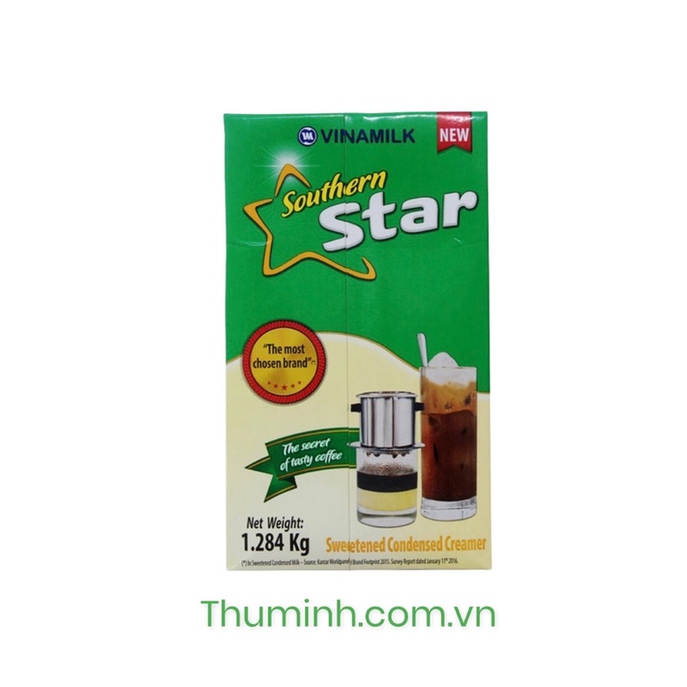 Sữa Đặc Ngôi Sao Phương Nam Có Đường Hộp Giấy 1.284Kg