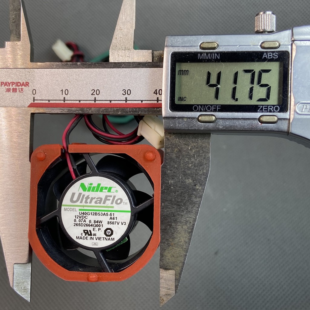 QUẠT 4 cm NIDEC ULTRAFLO, 12V 0.07A / 0.12A. Gió êm. U40G12BS3A5-51 / U40G13BS4AA5-06