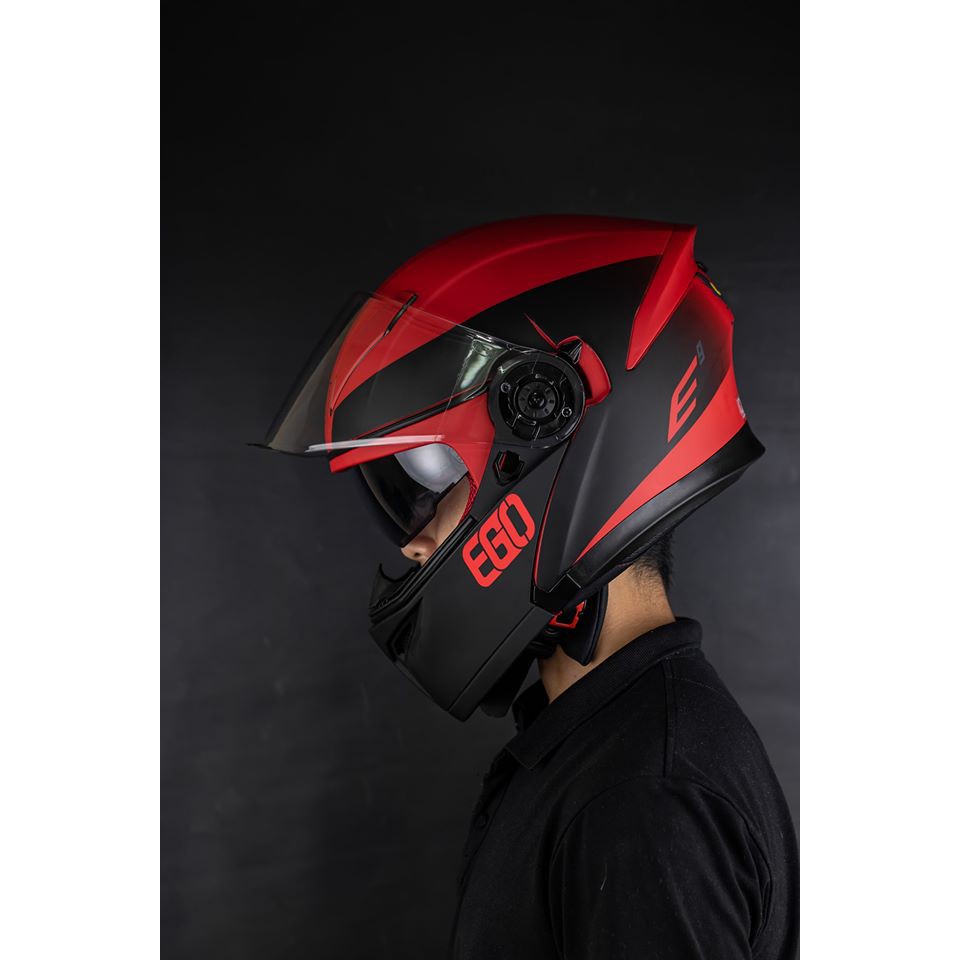 MŨ BẢO HIỂM FULLFACE LẬT HÀM EGO E9 - MŨ LẬT HÀM 2 KÍNH