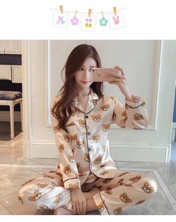 Bộ Pijama gấu tay dài 