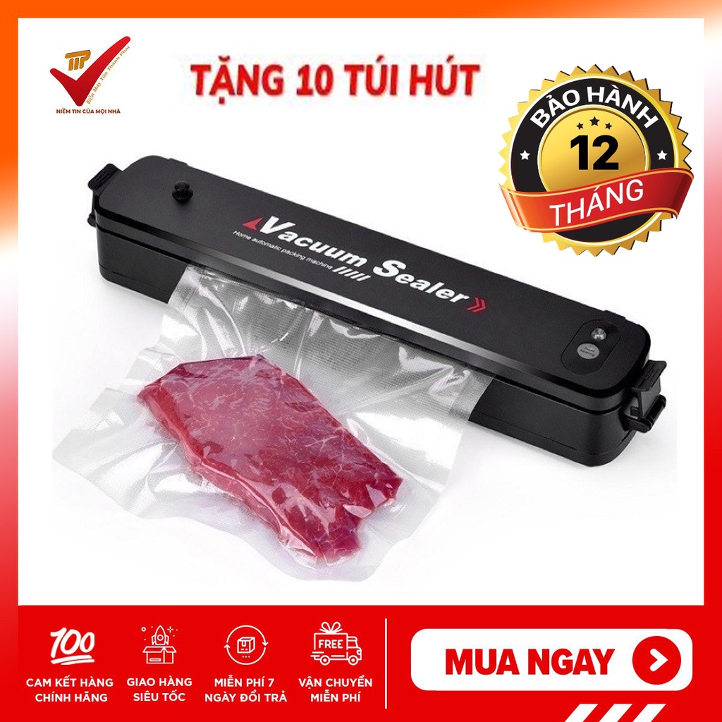 Máy hút chân không và hàn miệng túi thực phẩm VACUUM SEALER Z hút khỏe, hết khí- Tặng 10 túi hút chuyên dụng