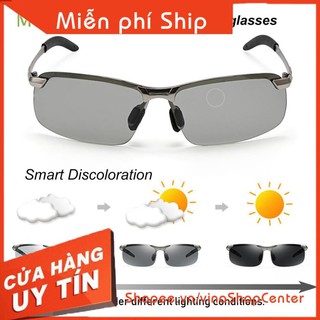 Kính mát thần kỳ Tech Pro Black, mắt kính thông minh tự chuyển màu theo ngày đêm, tính năng phân cực polarized chống