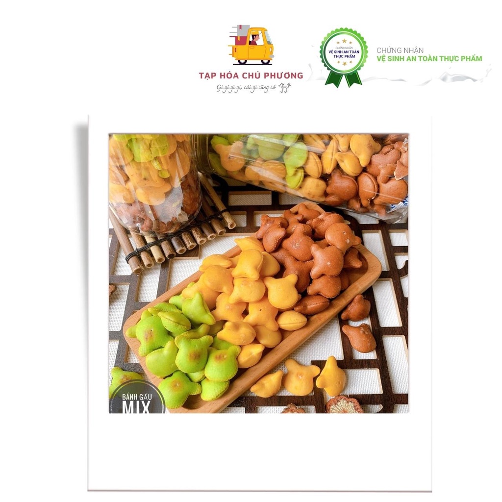 Bánh gấu mix 3 vị béo ngậy hũ 400gr - Tạp hóa chú Phương