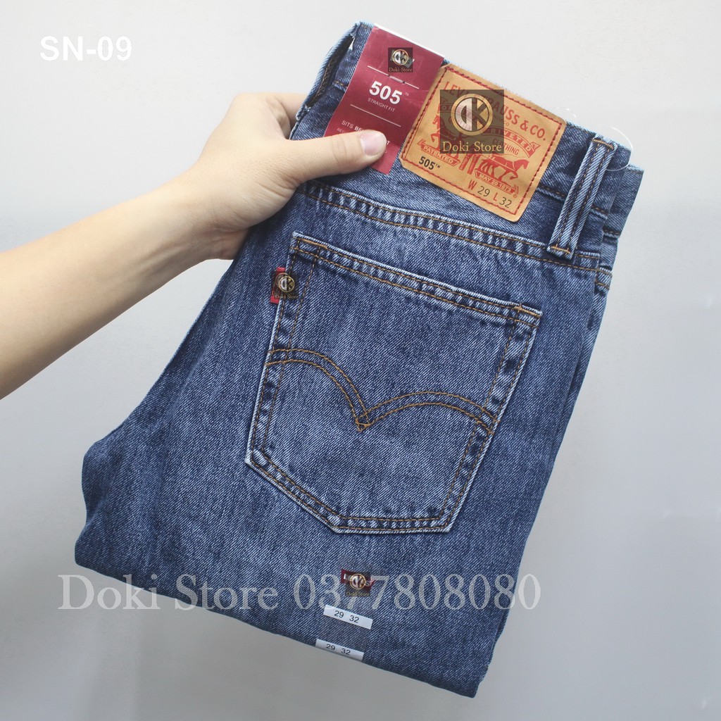 Quần Jean Ống Suông Nam 505 Nhiều Màu, Quần Jean Nam Ống Rộng Vải Không Co Giãn, DOKI