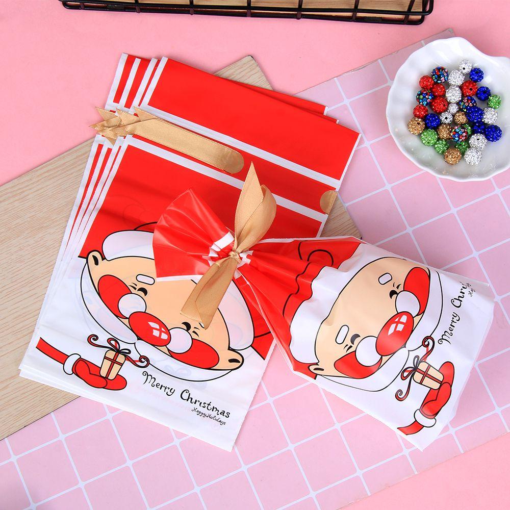 Set 5 Túi Đựng Bánh Kẹo Làm Quà Tặng Thủ Công Hình Tuần Lộc Giáng Sinh