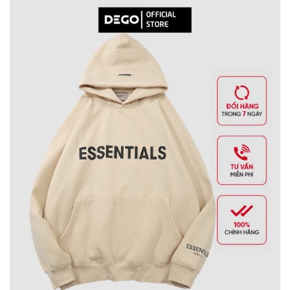 Áo hoodie ESSENTIALS nam nữ DEGO hàng cao cấp chất dày dặn