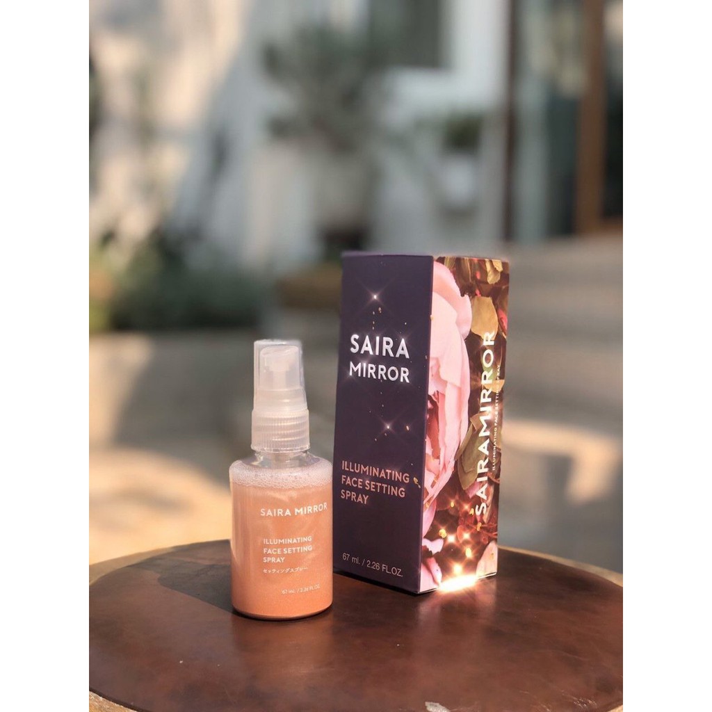 PHẤN BẮT SÁNG DẠNG XỊT SAIRA MIRROR ILLUMINATING FACE SETTING SPRAY 67ML CHÍNH HÃNG - 6346