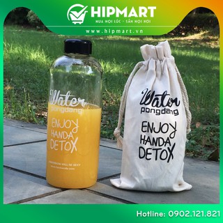 [RẺ VÔ ĐỊCH]Bình Nước Detox Pongdang 1 Lít Cực Đẹp (Tặng Kèm Túi Vải Thô)