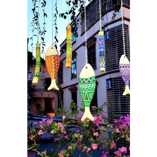 Cá Gỗ Decor, Cá Gỗ Trang Trí (Cá mộc màu gỗ tần bì)
