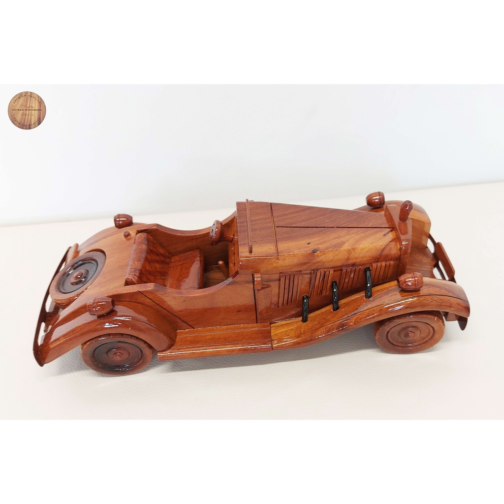 Mô hình xe cổ không mui Vintage, xe mô hình handmade 100% từ gỗ tự nhiên – mohinhdogo