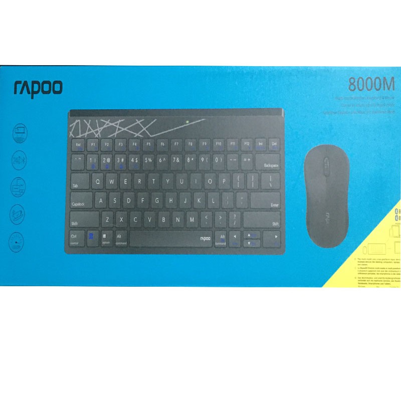Bộ Bàn Phím Chuột Không Dây Rapoo 8000M