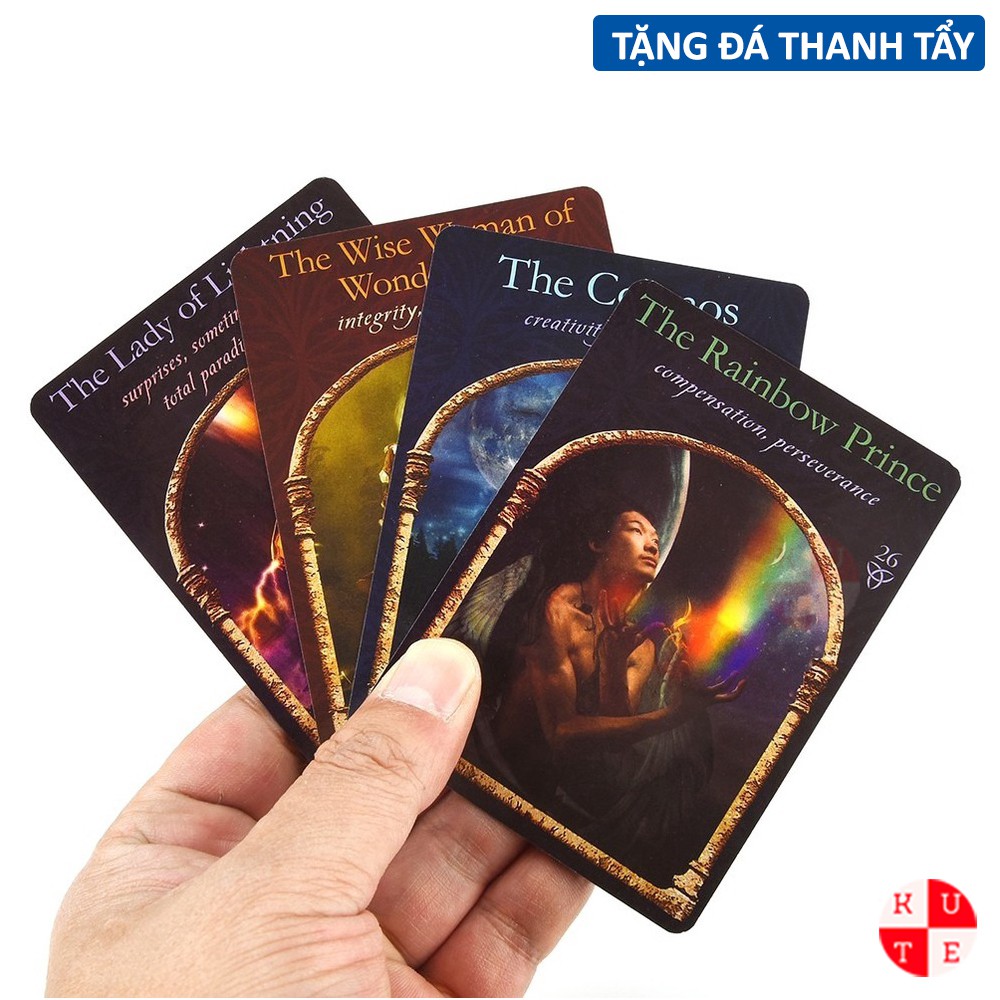 Bài Oracle Wisdom Of The Hidden Realms 44 Lá Bài Tặng Đá Thanh Tẩy C55