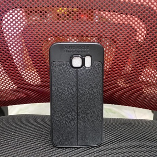 Ốp lưng samsung s6 edge dẻo đen Vân da