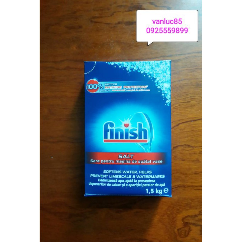 Muối Finish 1,5kg dành cho máy rửa bát( Combo 2 hộp)