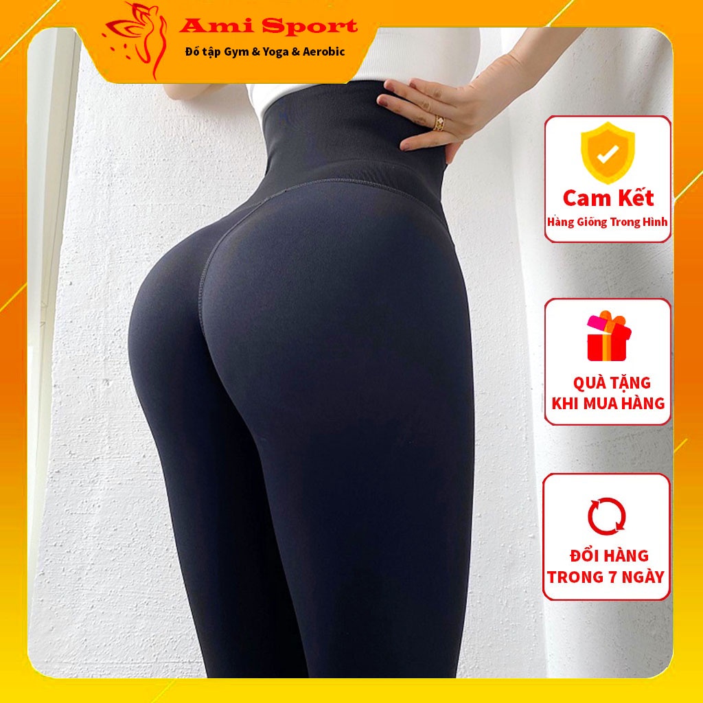 Quần tập gym nữ chun mông, quần legging thể thao nữ tôn dáng, vải co giãn thoải mái B07