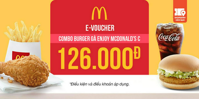E-Voucher McDonald's Combo Burger gà enjoy McDonald's C