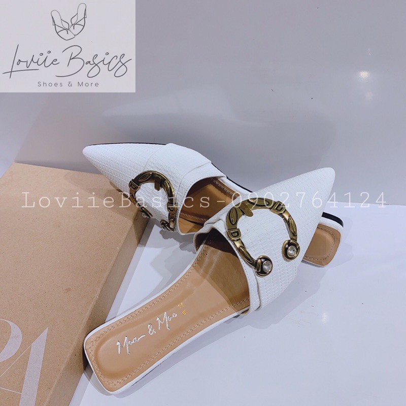 SỤC LÊ NỮ LOVIIE BASICS - DÉP SỤC NỮ THỜI TRANG MŨI NHỌN KHOÁ KIỂU ĐẾ BỆT - SỤC KHOÁ TRÒN D210503