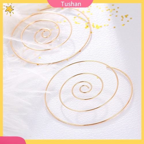 Bông Tai Mạ Vàng / Bạc Hình Xoắn Ốc Cho Nữ