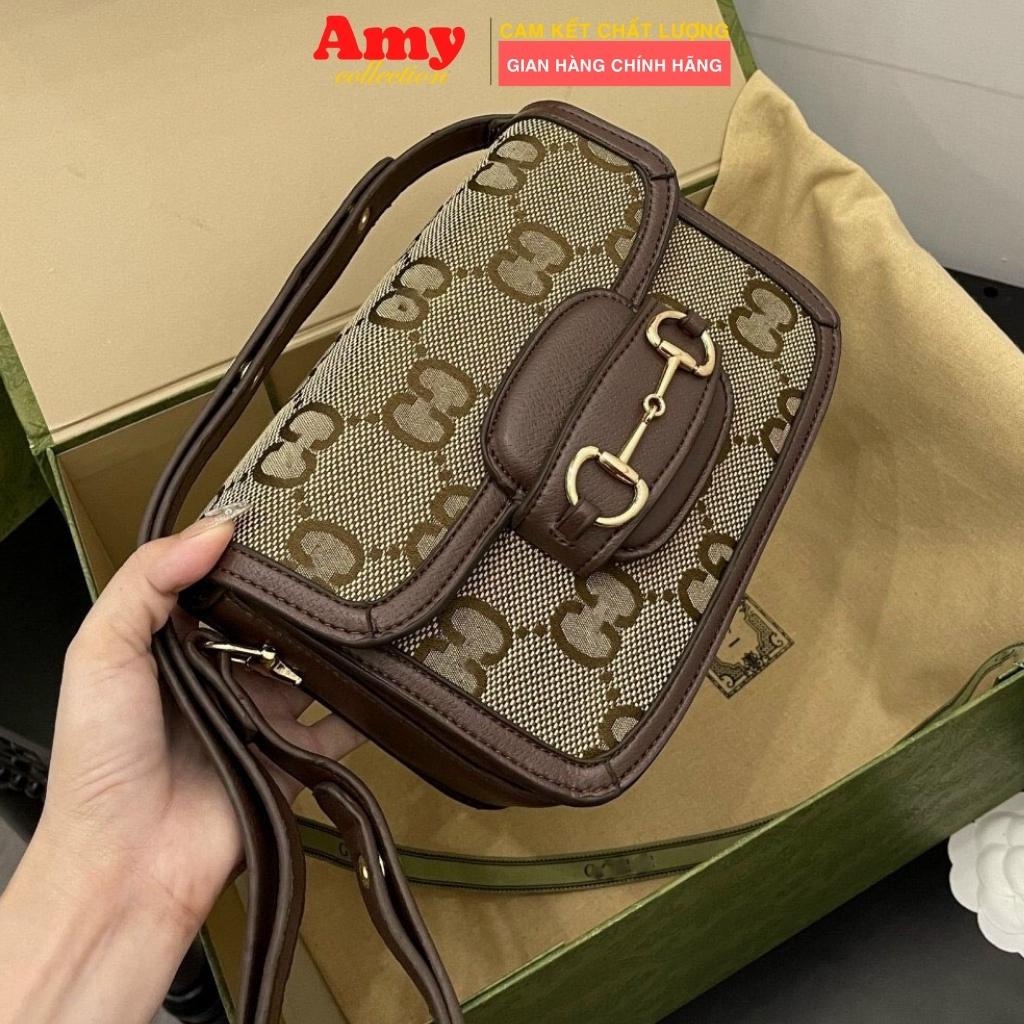 Túi xách nữ hà hồ nắp gập gc chữ to hàng 3 ngăn thời trang cao cấp đi chơi đi tiệc, túi đeo chéo nữ TX035798 Amy Store