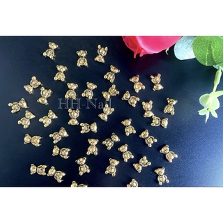 Charm gấu xinh ( vàng ) trang trí móng nail