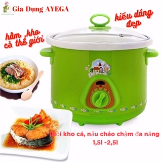 Nồi kho cá -hầm, nấu cháo chậm đa năng 1,5l-2,5l hàng loại 1 dày, đẹp, bên .