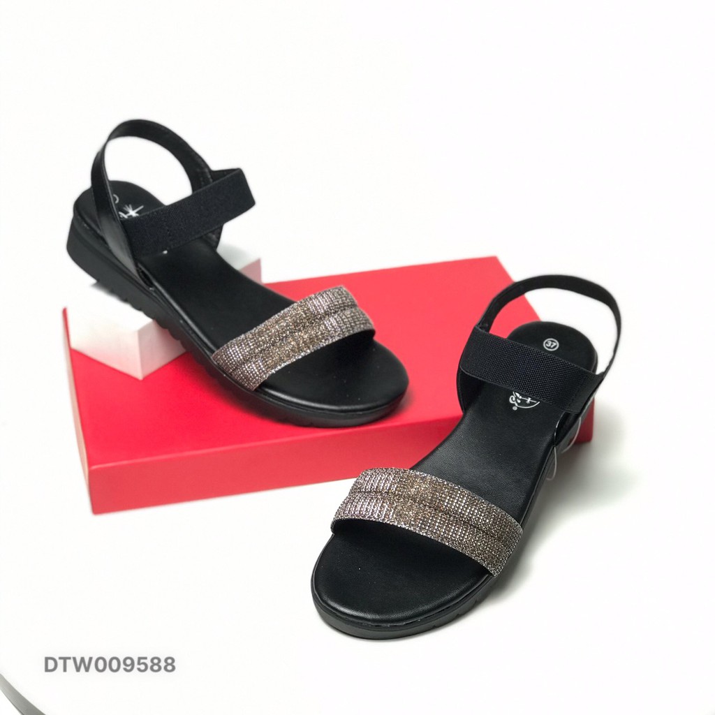 Sandal nữ BlTIS ❤️FREESHIP❤️ Dép quai hậu cổ chun phối kim tuyến DTW009588