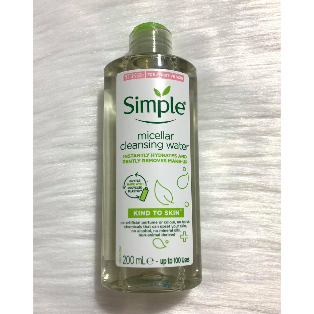 Nước Tẩy Trang Simple Micellar Cleansing - Water 200 ml.