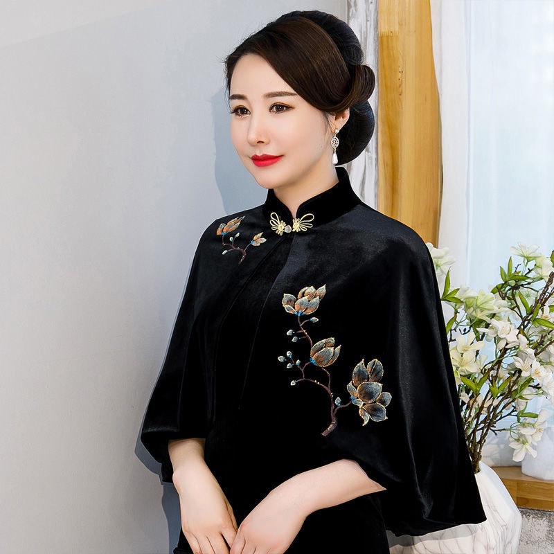 Áo choàng kiểu sườn xám dáng ngắn thời trang xuân thu chất lượng cao cho nữ
 | BigBuy360 - bigbuy360.vn