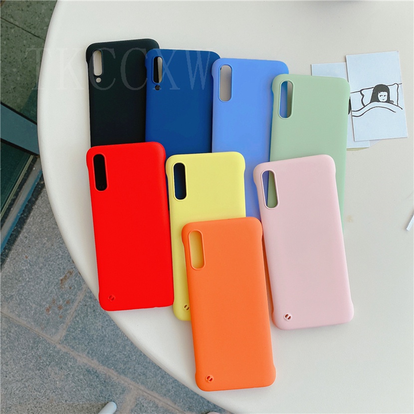 Ốp điện thoại PC cứng mỏng không viền màu trơn cho Samsung Galaxy A70 A50 A50S A30S A30 A20 A7 2018 A10 M30