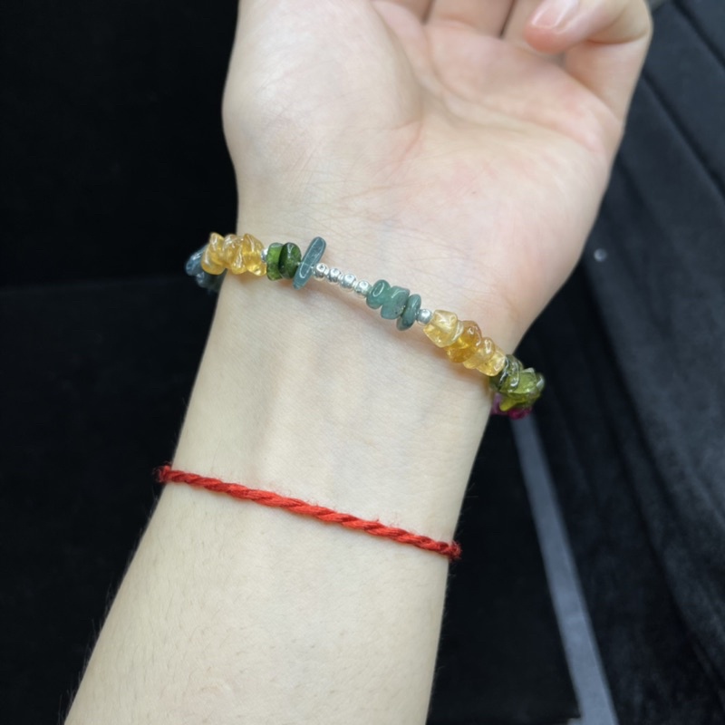 Lắc Bạc Tourmaline Xinh Xắn - Hợp Tất Cả Các Mệnh - Cầu Tài Lộc, Sức Khoẻ, Bình An May Mắn, Công Việc Thuận Lợi