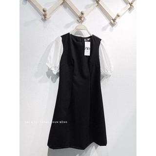 VÁY ĐEN PHA TAY TRẮNG HÀNG VNXK