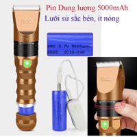 Tông Đơ Lưỡi Thép Cao Cấp HUERBO B60 Pin Trâu 5000mAh - TẶNG Áo Choàng Cắt Tóc Chống Nước