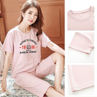Bộ đồ nữ thời trang - Set bộ áo phông form rộng tay lỡ + quần lửng ôm chân- Chất vải thun 100% cotton mềm mịn