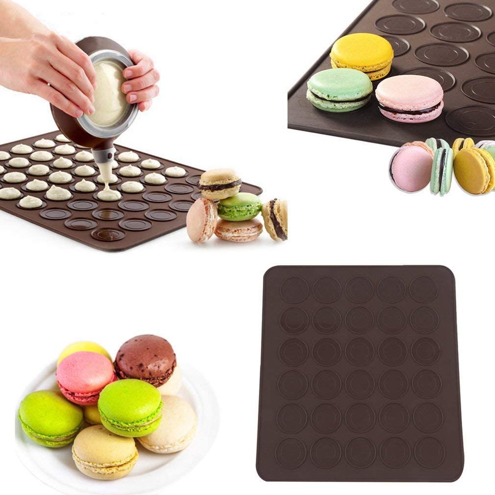 Tấm Silicon ANAEAT An Toàn Thực Phẩm Không Dính Làm Macaron Bánh Ngọt Muffin Cookie 48/30 Ô