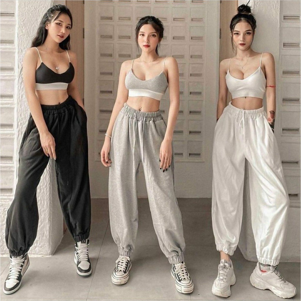 Quần Jogger Simple Bo Gấu Form Rộng Ulzzang Unisex (4 Màu)