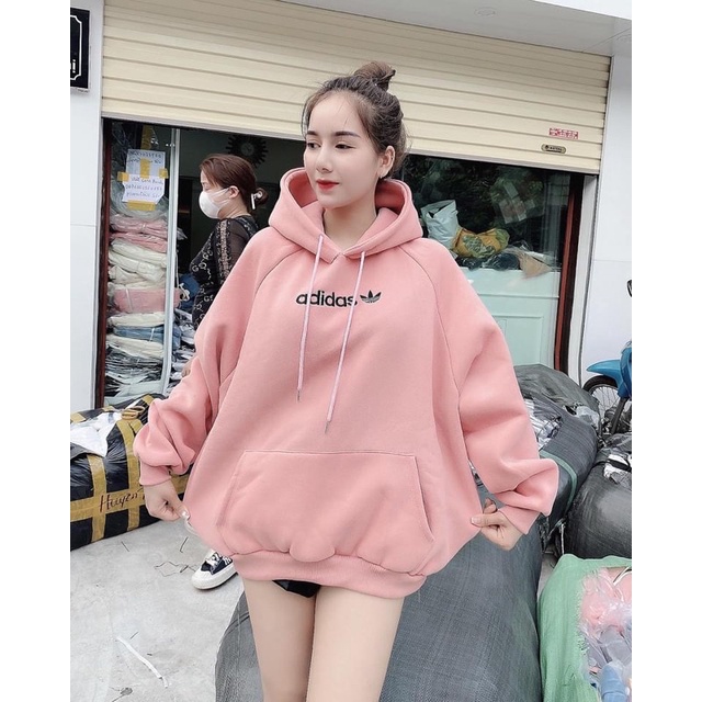 Áo nỉ hoodies mũ 2 lớp in chữ ADS