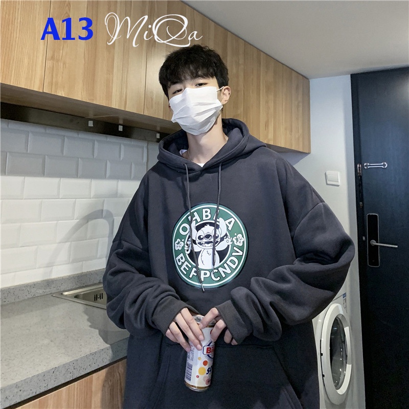 Áo Nỉ Bông Thời Trang UNISEX Hoạ Tiết Logo Stitch Cute 🍀/ HOODIE FREESIZE 💜MiQa 💜 #19 | BigBuy360 - bigbuy360.vn