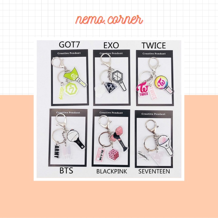 Móc khóa xinh xắn các nhóm nhạc KPOP bằng acrylic