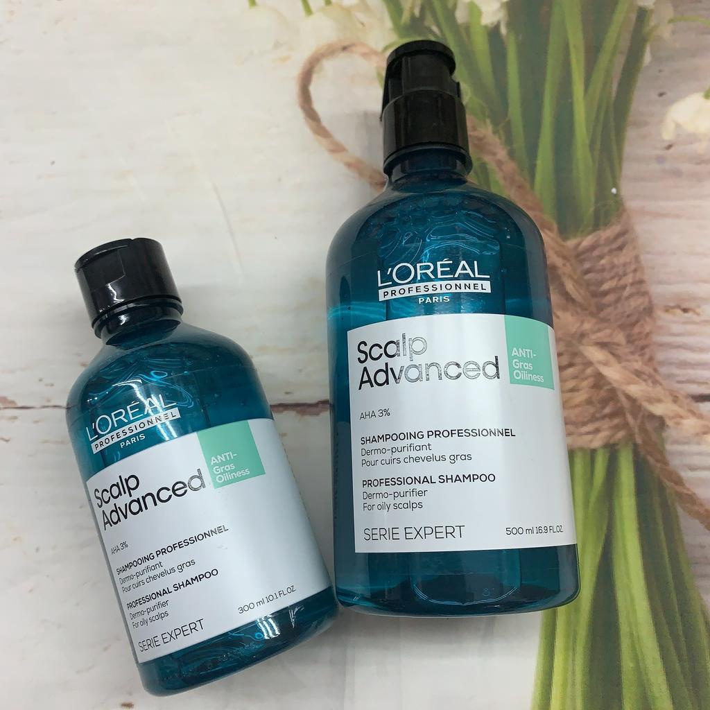 Dầu gội giảm tiết chất bã nhờn da dầu LOREAL SCALP ADVANCED ANTI 300ml / 500ml/1500ml