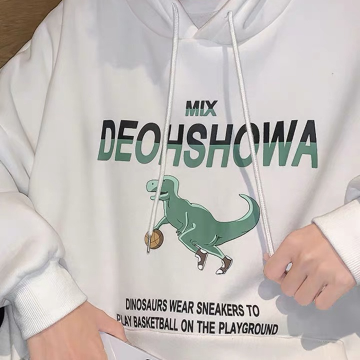 Áo Nỉ Có Mũ Trùm Đầu Họa Tiết Khủng Long Vui Nhộn Thời Trang Cho Nam | BigBuy360 - bigbuy360.vn