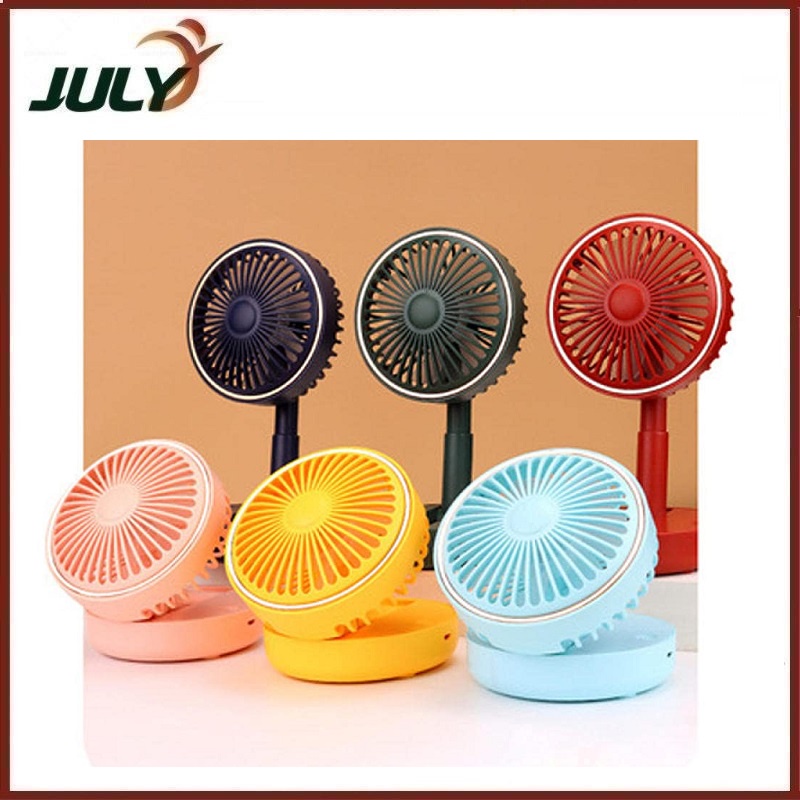 Quạt mini cầm tay sạc pin gấp gọn để bàn có 3 tốc độ gió làm mát